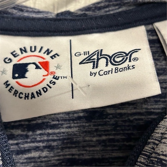 NY Yankees Genuine Merchandise 4her Women's Full Zip Hooded Jacket Blue Size M - Picture 10 of 14